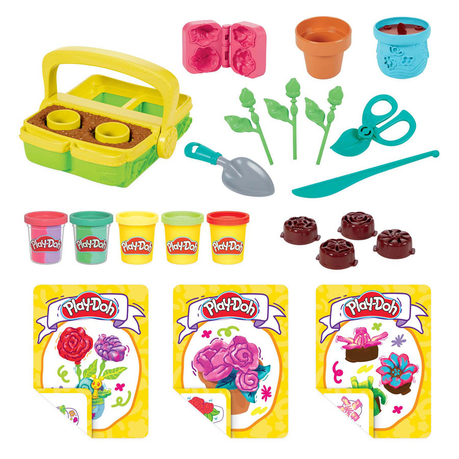 Play-Doh bloeiende bloemen - 5 kleipotjes