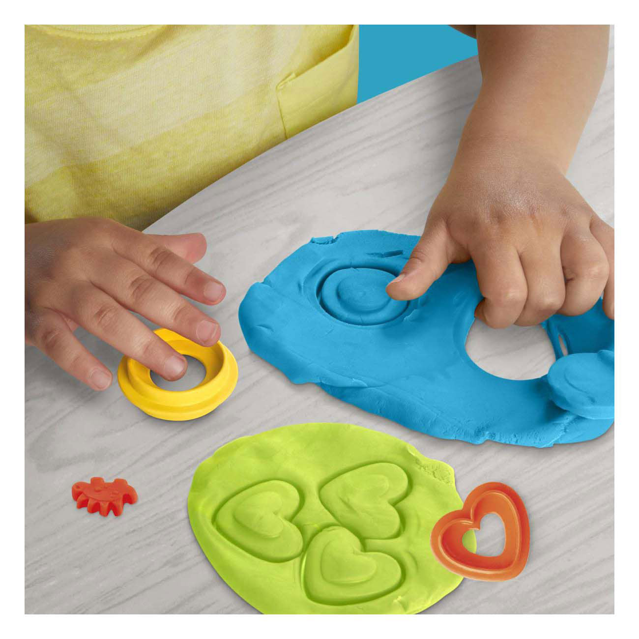 Play-Doh stavormen en kleuren dino - 6 kleipotjes