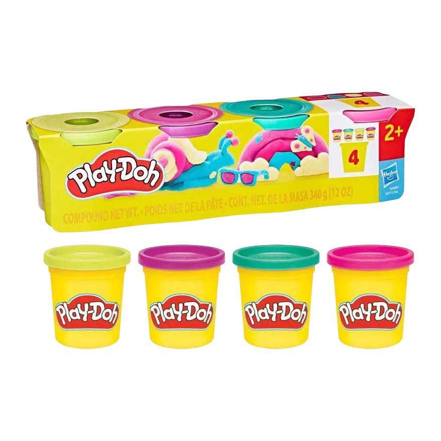 Play-Doh levendig - 4 kleipotjes