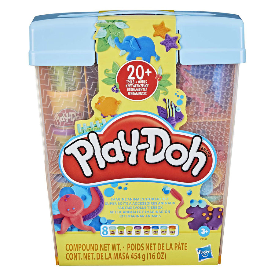 Play-Doh fantasiedieren opbergset - 8 kleipotjes