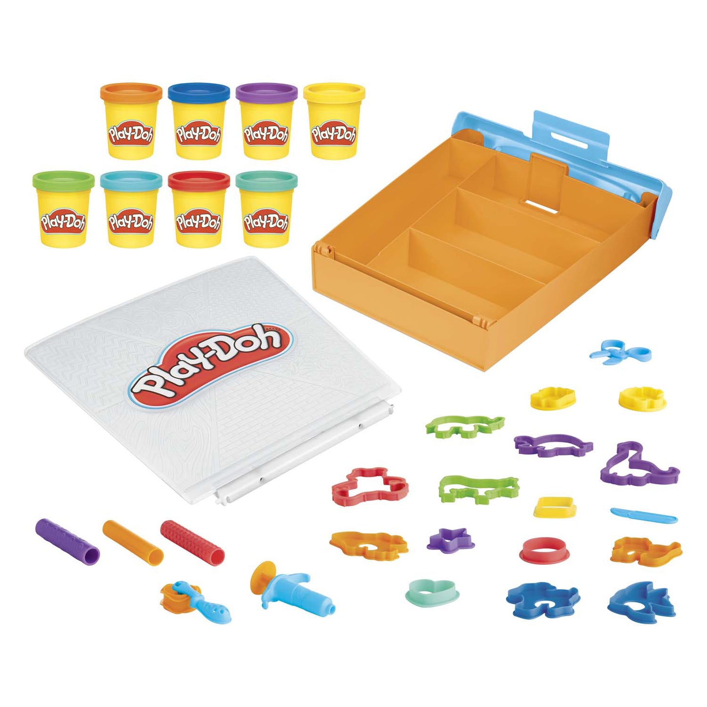 Play-Doh fantasiedieren opbergset - 8 kleipotjes