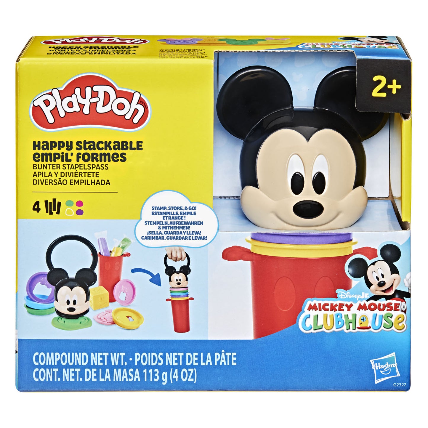 Play-Doh disney junior stapelbaar kleiset - 4 kleuren klei