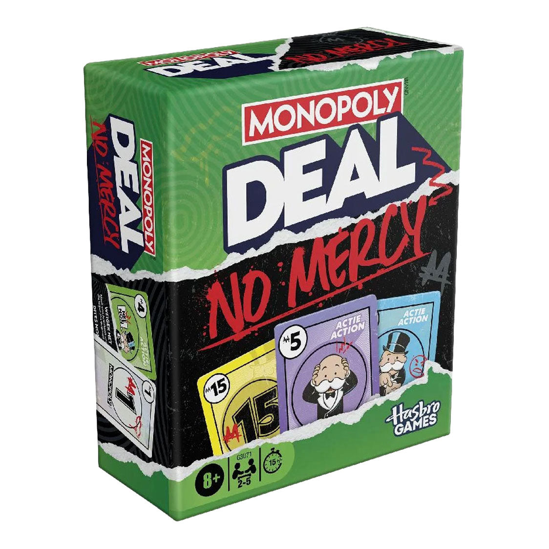 Hasbro Monopoly deal no mercy kaartspel