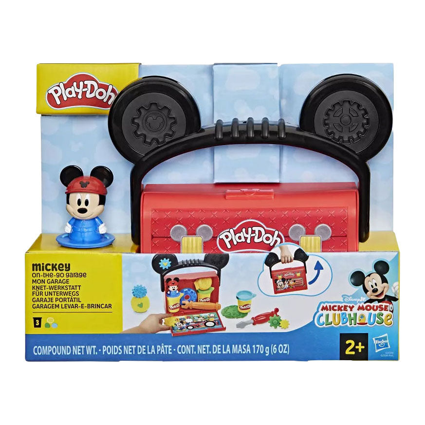 Play-Doh disney junior garage on the go speelset - 3 kleipotjes