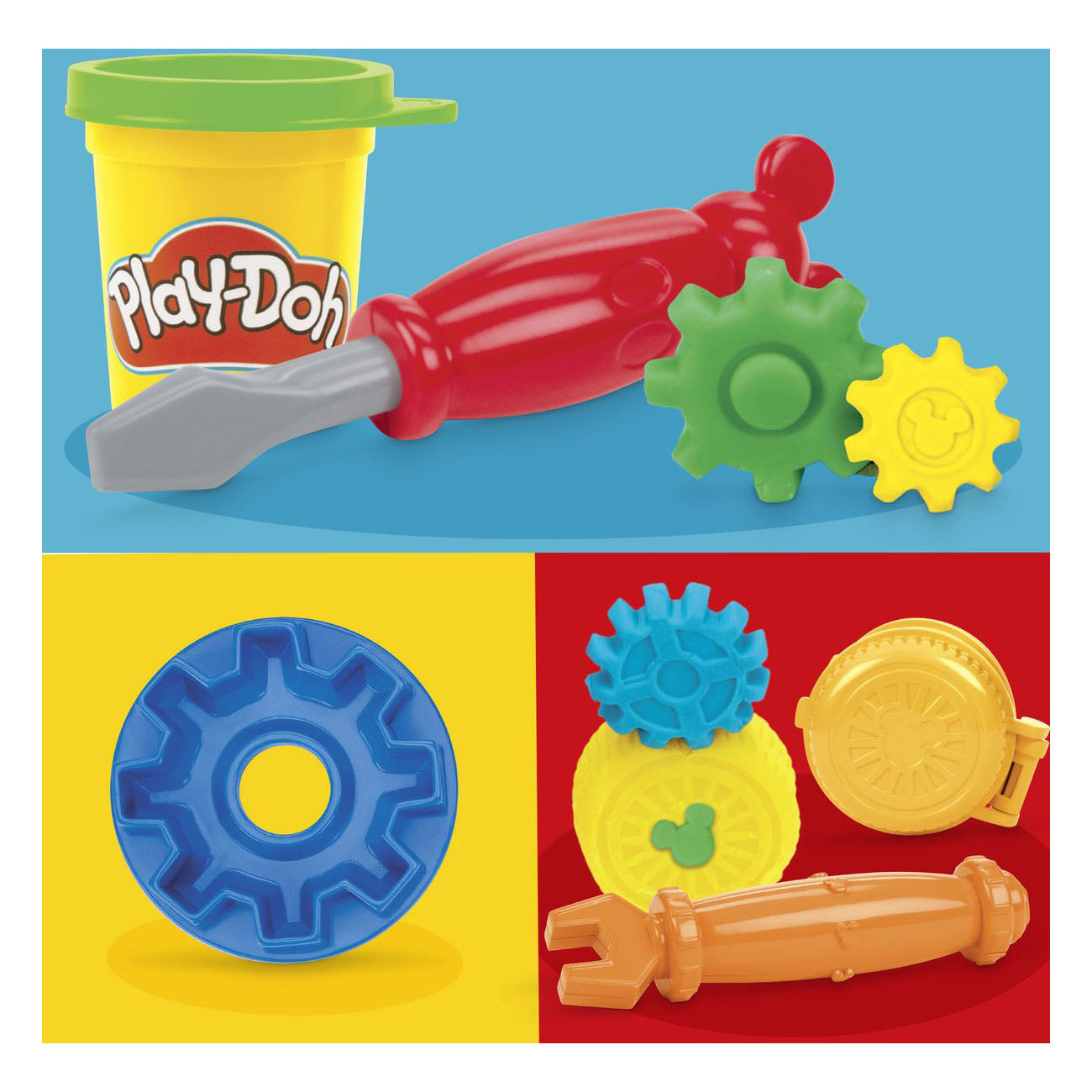 Play-Doh disney junior garage on the go speelset - 3 kleipotjes