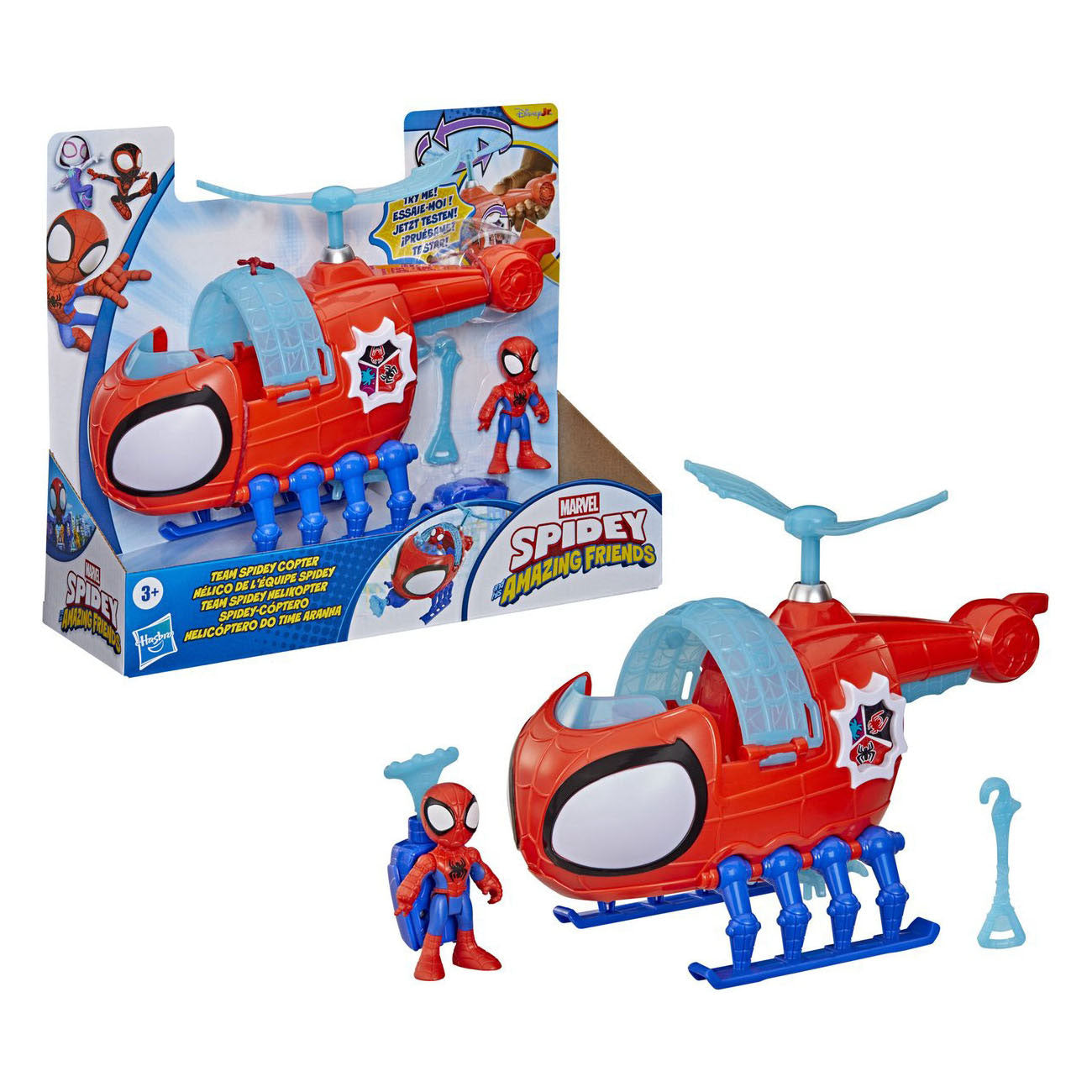 Hasbro Spidey met spidey copter speelgoedhelicopter