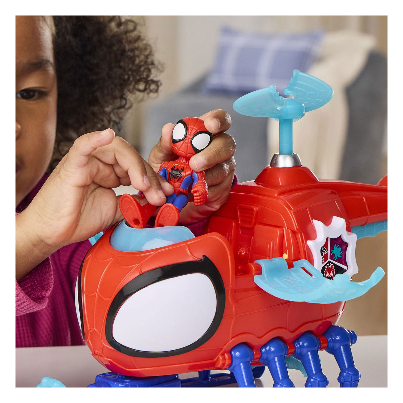 Hasbro Spidey met spidey copter speelgoedhelicopter