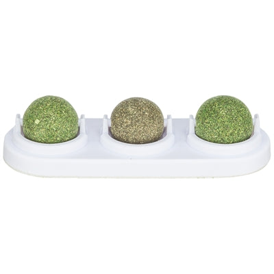 Trixie speelballen matatabi en catnip met houder