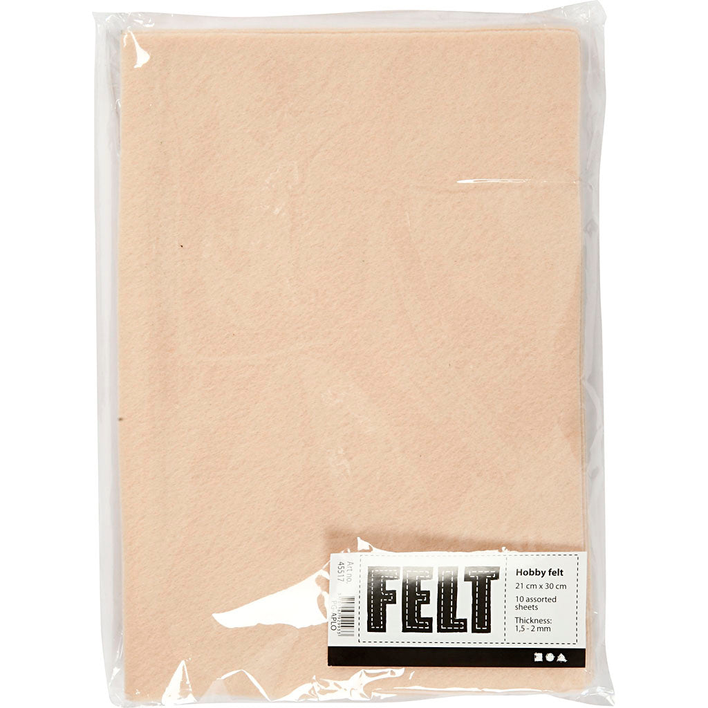 Creativ Company Https: www.cchobby.nl hobbyvilt-a4-vel-210x297-mm-dikte-1-5-2-mm-licht-beige-10-vel-1-doos