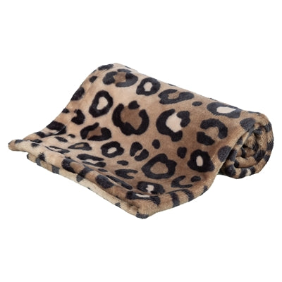 Trixie hondendeken leo soft pluche bruin panterprint
