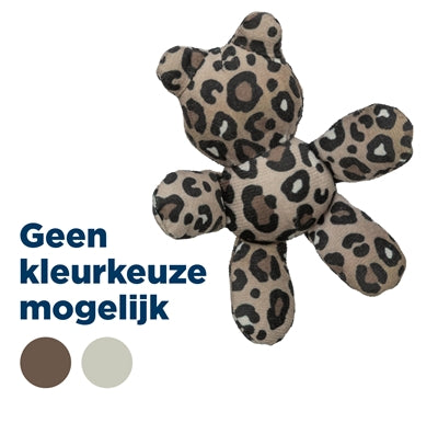 Trixie beer pluche panterprint met kattenkruid catnip assorti