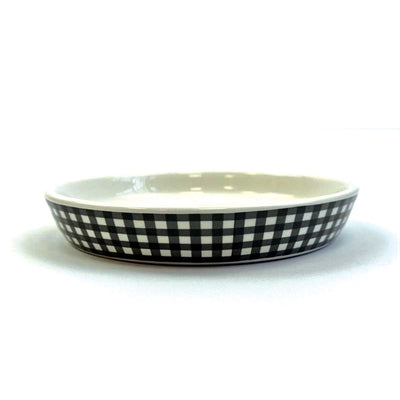 Happy Pet tabby patch voerbak kat ruit keramisch zwart wit