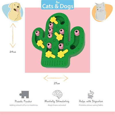 Happy Pet tabby patch cactus puzzel intelligentie speelgoed