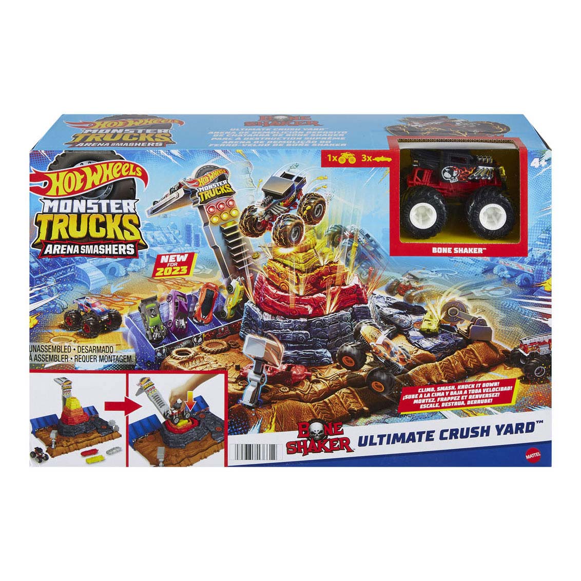 Mattel Hot wheels arena smashers main event bone shaker's ultimate crush yard