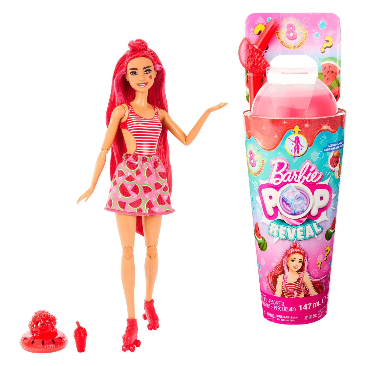 Mattel Barbie reveal pop juicy fruits series - watermelon crush