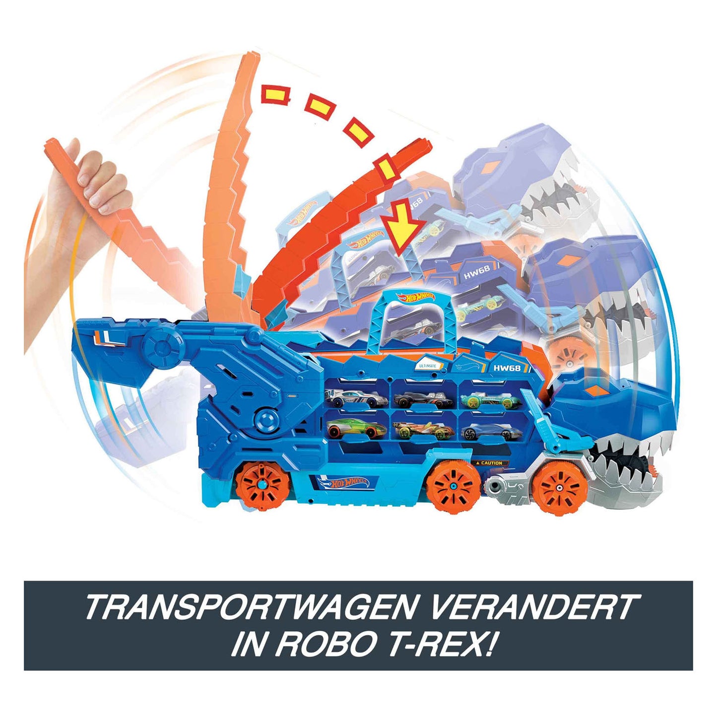 Mattel Hot wheels city ultimate t-rex transporter speelset