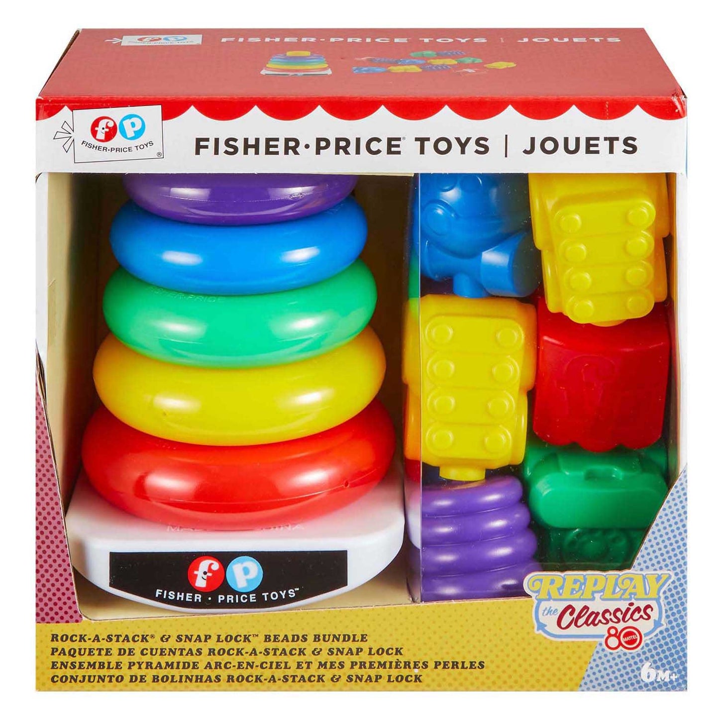 Mattel Fisher price stapeltoren en klikkralen