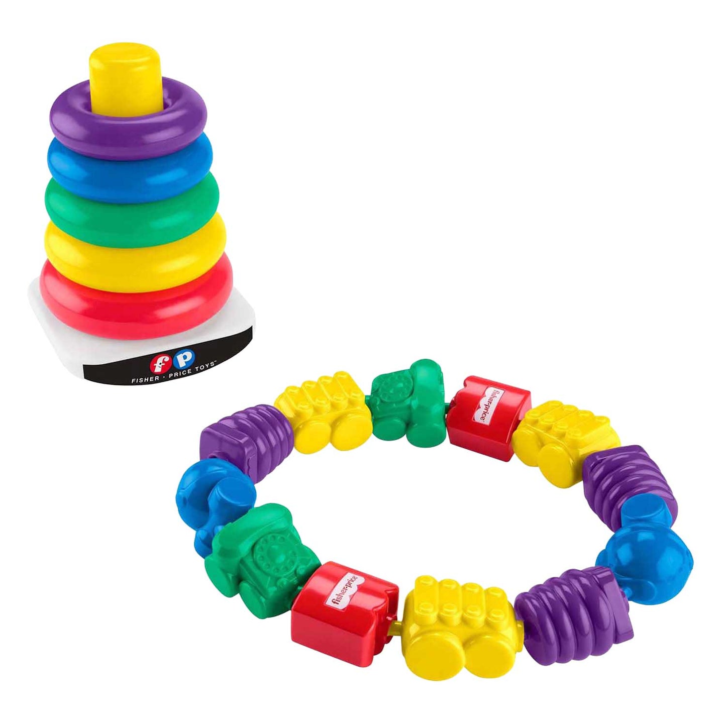 Mattel Fisher price stapeltoren en klikkralen