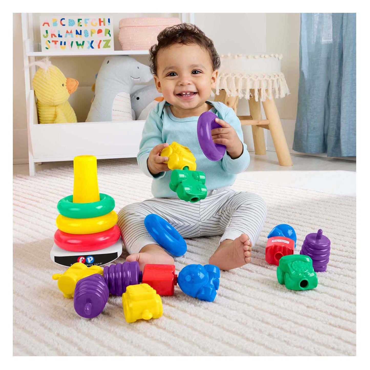 Mattel Fisher price stapeltoren en klikkralen
