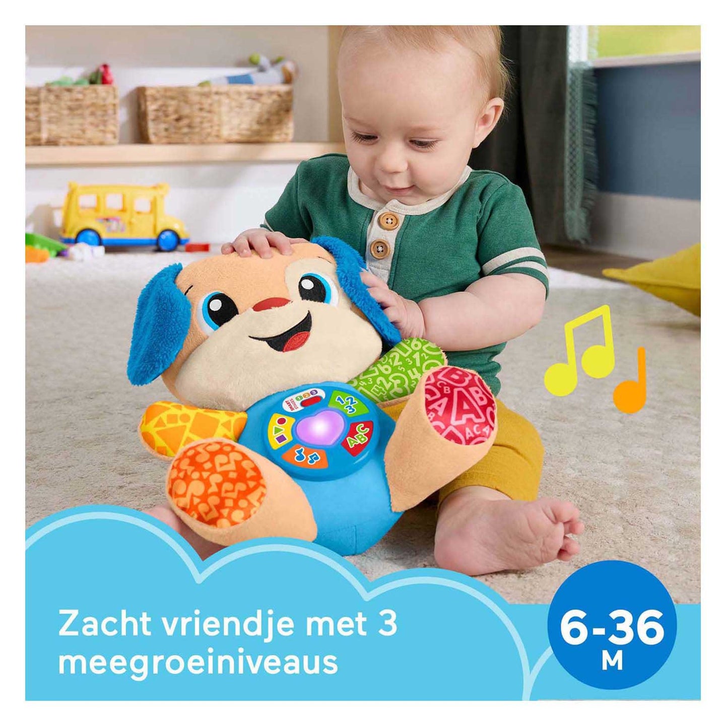 Mattel Fisher price puppy knuffel met geluid