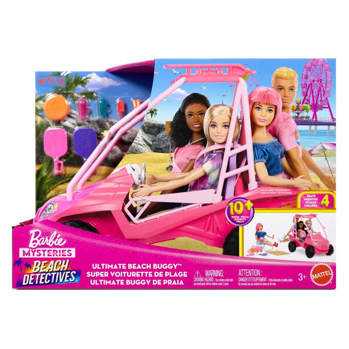 Mattel Barbie mysteries beach detectives beach buggy