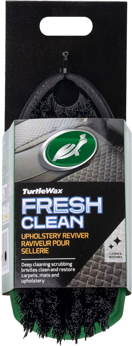 Turtle Wax fresh clean upholstery reviver - reinig tapijten en bekleding - stevige borstelharen voor dieptereiniging - borstelgrootte 15x 7,5x6cm