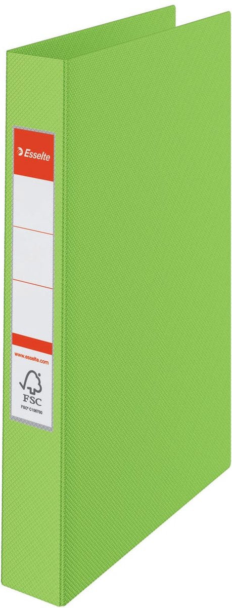 Esselte Ringband vivida a4 2-rings o-mech 25mm pp groen - 10 stuks