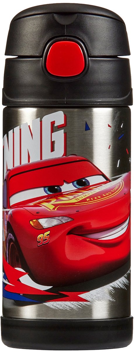 Cosy Trendy Funtainer drinkfles disney cars - 350ml - zwart