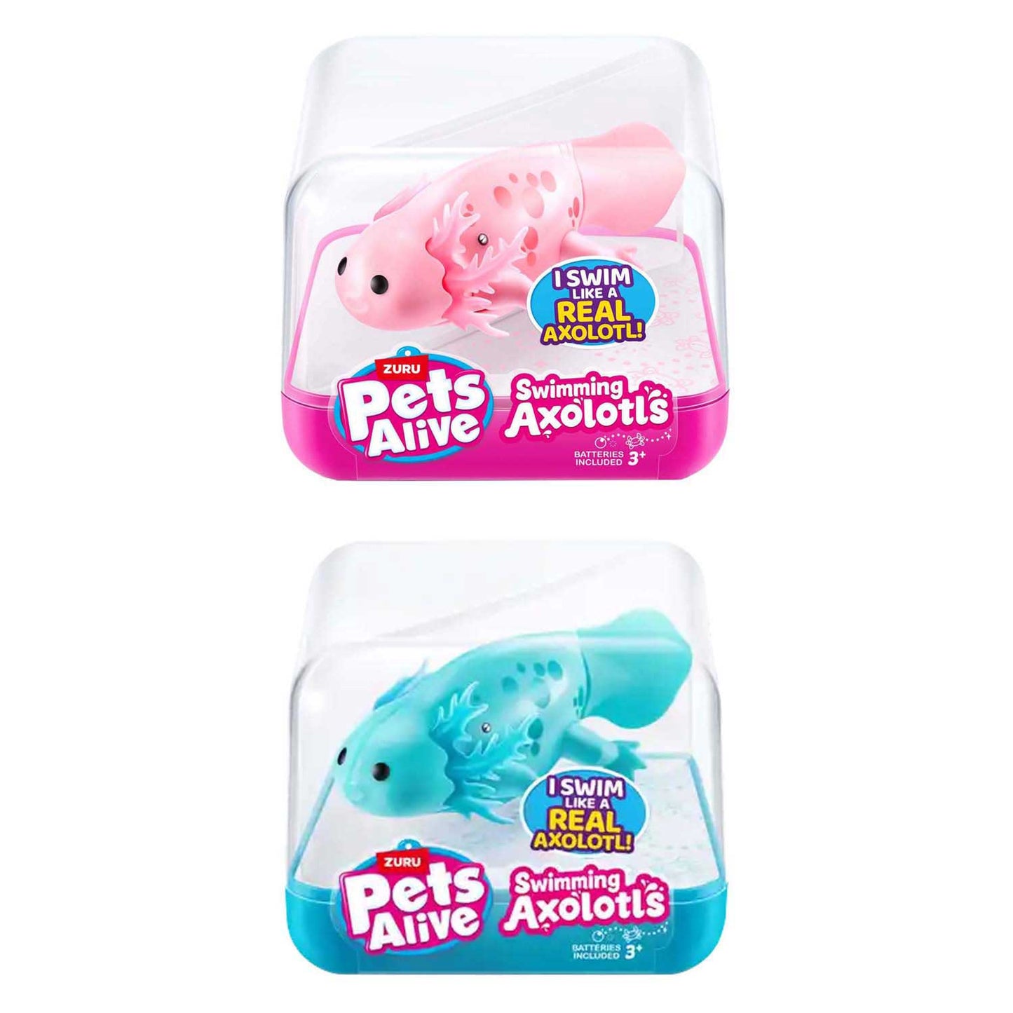 ZURU pets alive zwemmende axolotl
