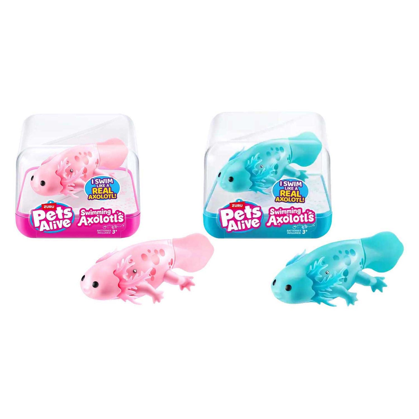 ZURU pets alive zwemmende axolotl