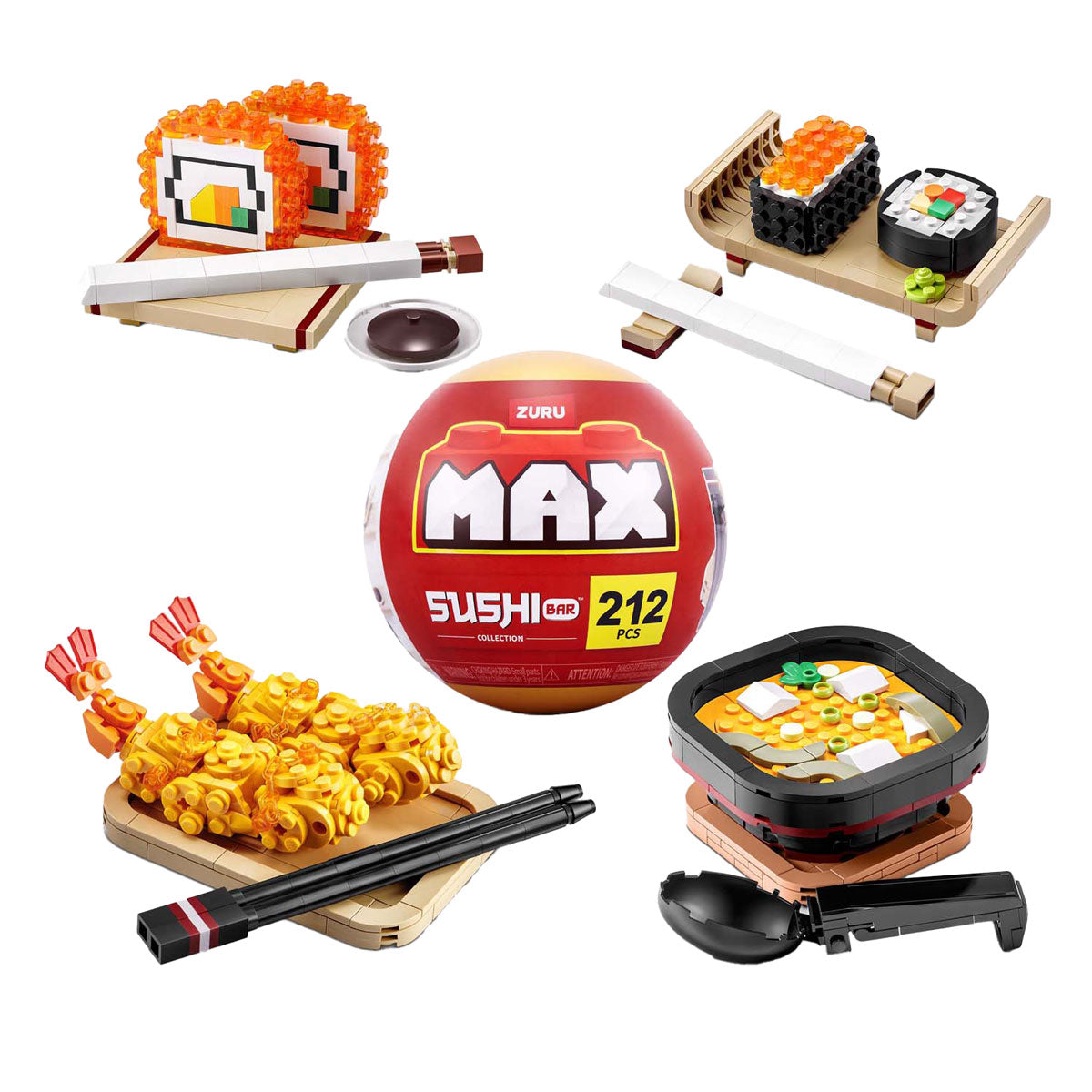 ZURU max premium sushi - bouwspeelset in verrassingsbal