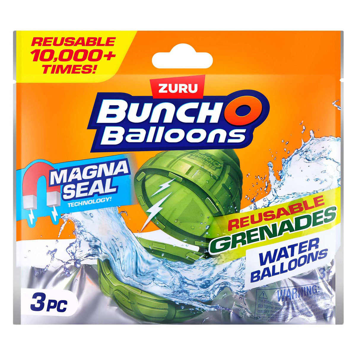 ZURU bunch-o-balloons herbruikbare magnetische watergranaten, 3-pack