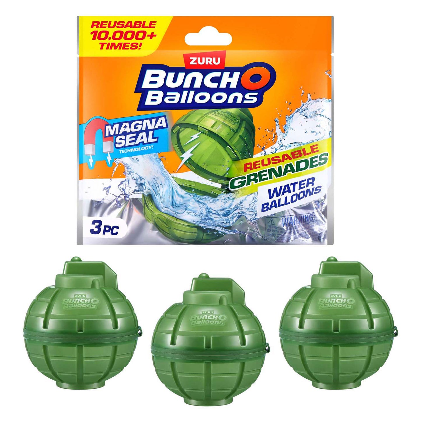 ZURU bunch-o-balloons herbruikbare magnetische watergranaten, 3-pack