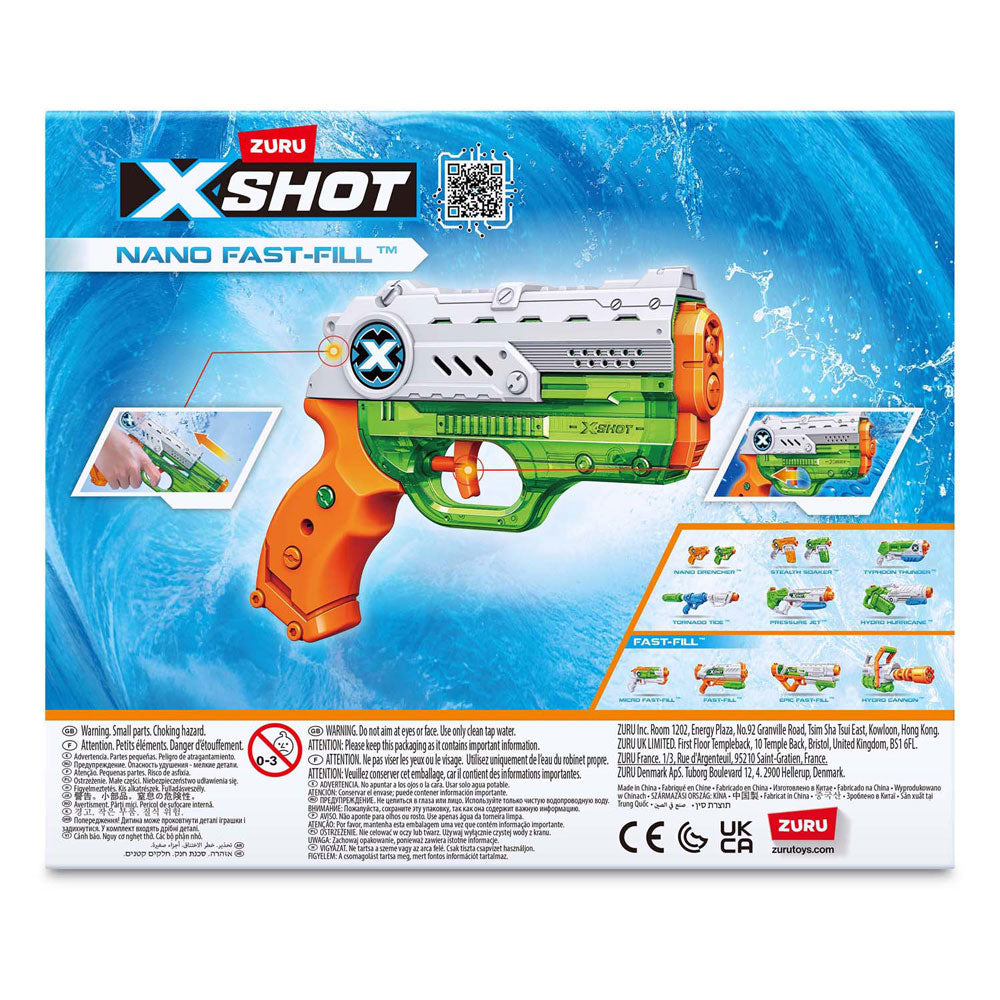 ZURU x-shot fast fill nano blaster waterpistool