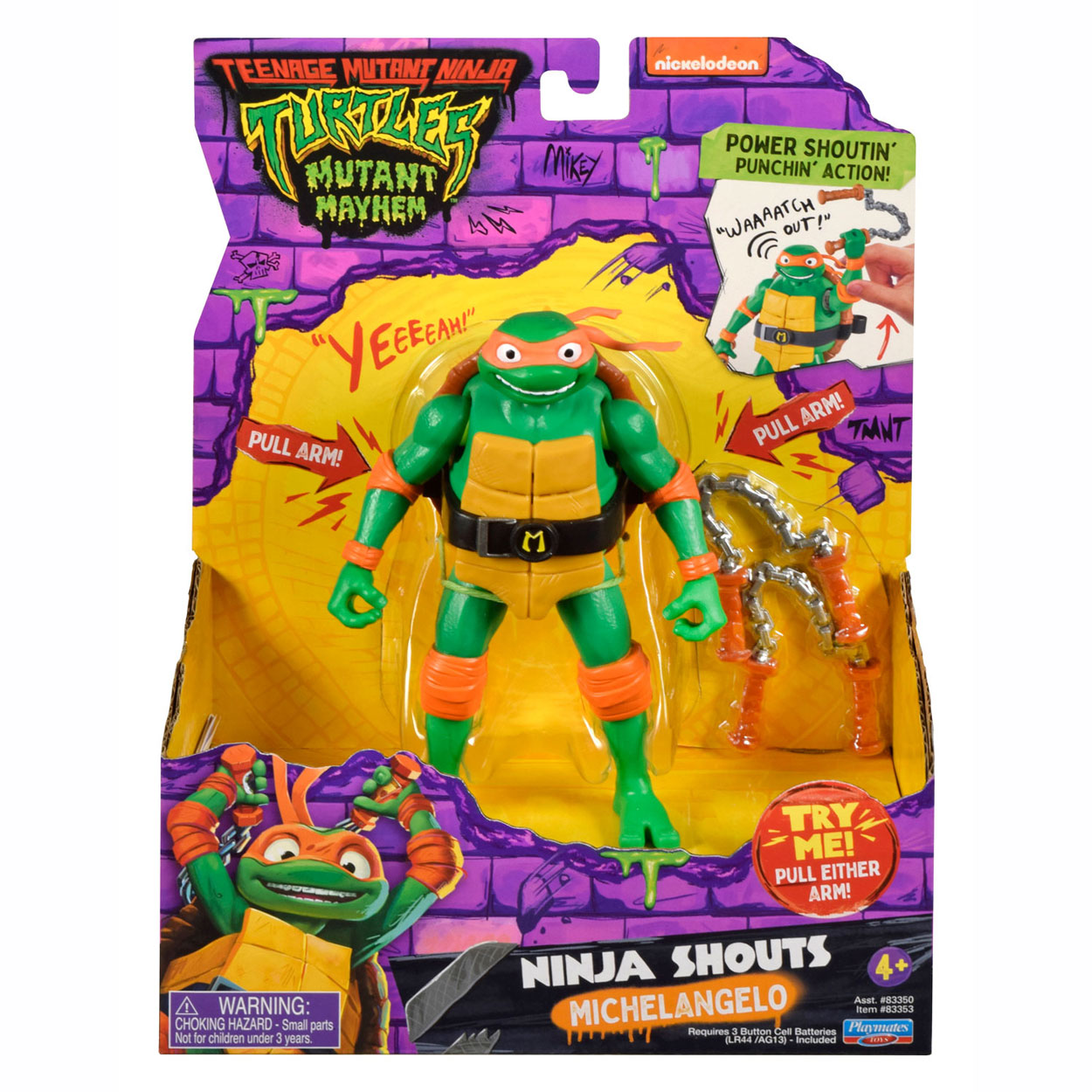 Boti Teenage mutant ninja turtles ninja shouts speelfiguur - michelangelo