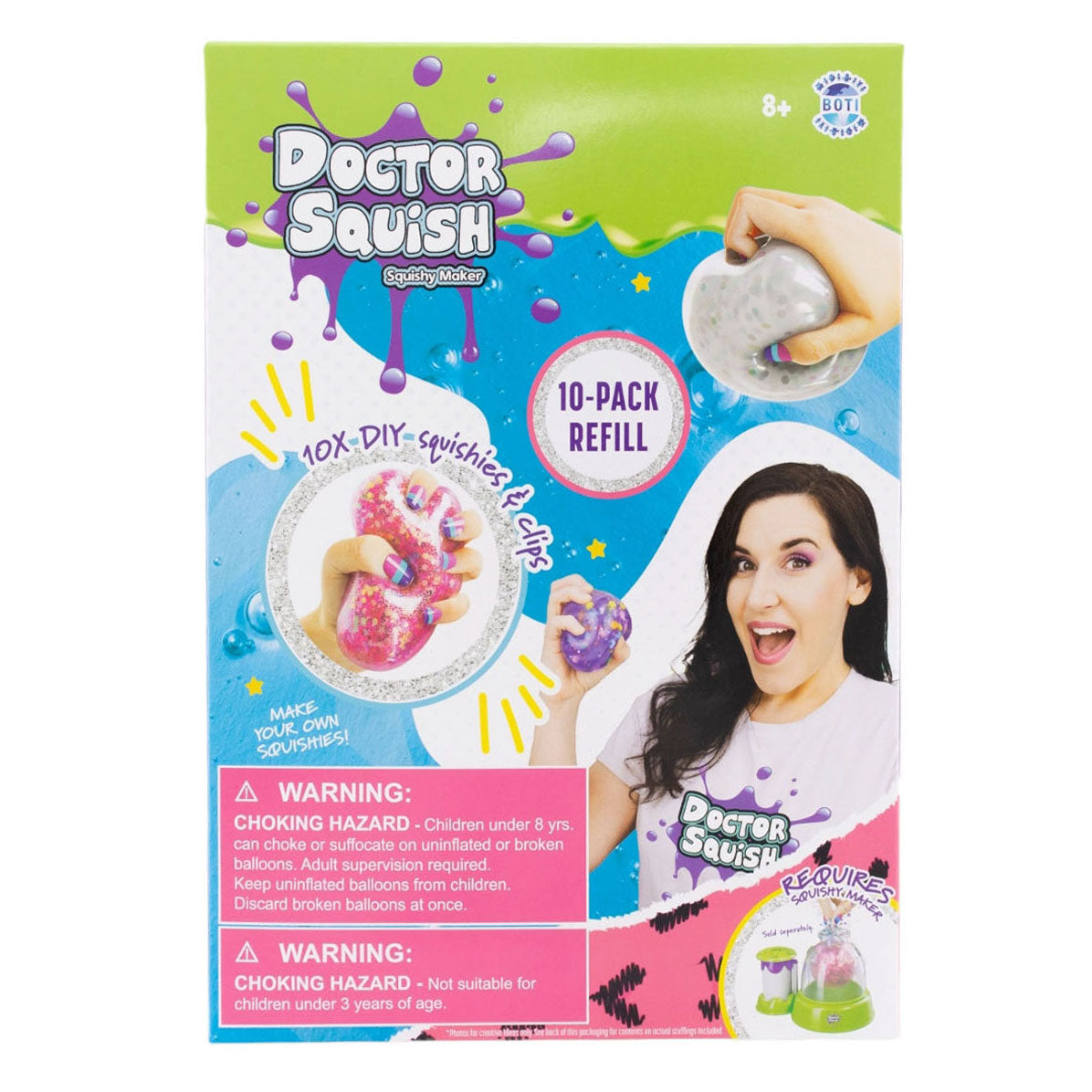 Boti Doctor squish - squishy pack navulling - 10x tpr-squishies, 10x clips