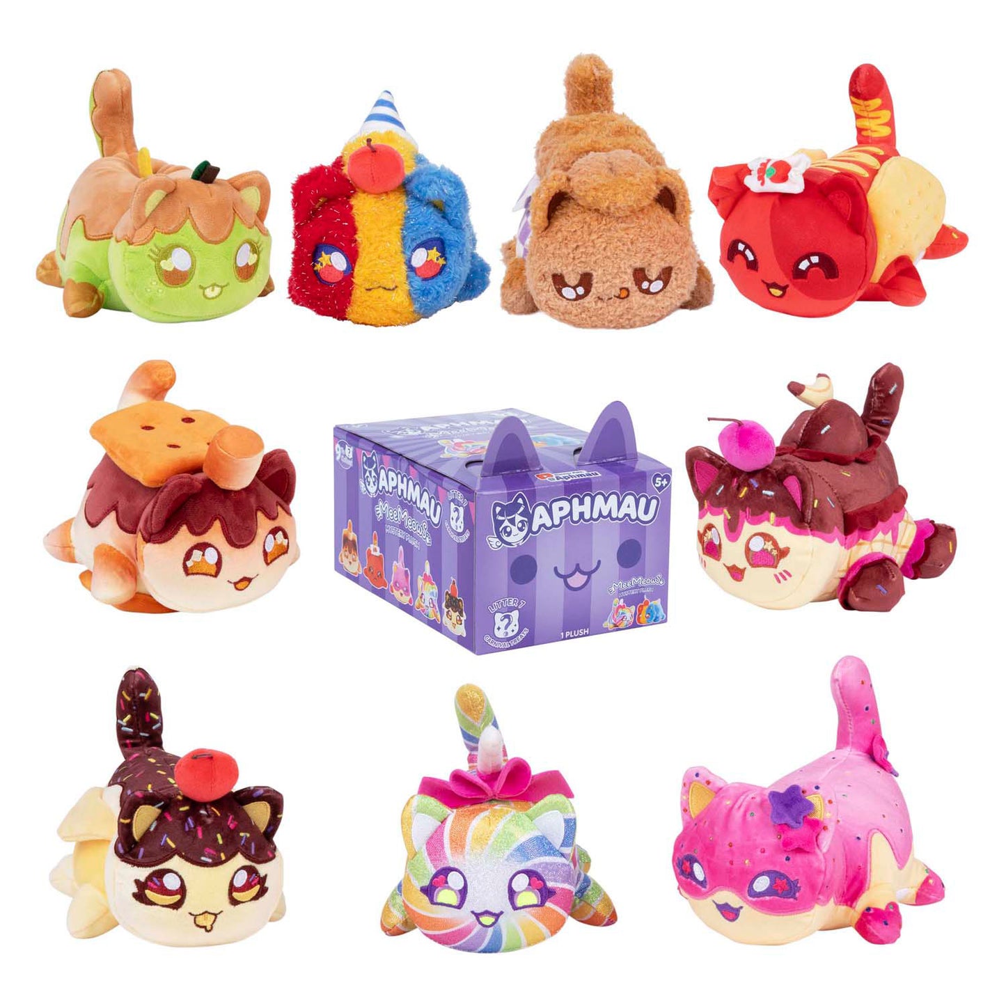 Aphmau - 15 cm mystery meemeow knuffel - series 7 carnival treats