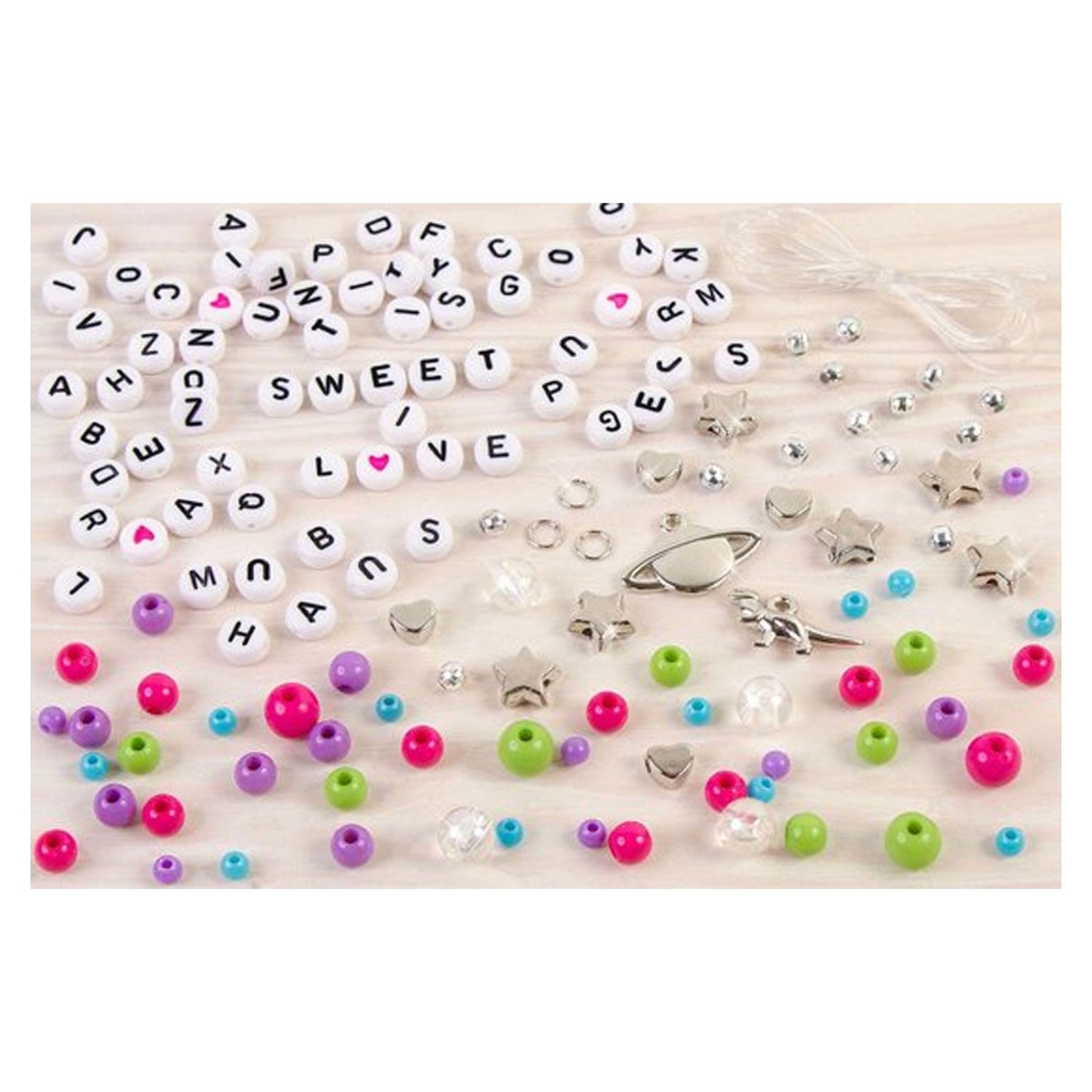 Make It Real - diy blokletter sieradenset - maak 4 unieke armbanden met letters