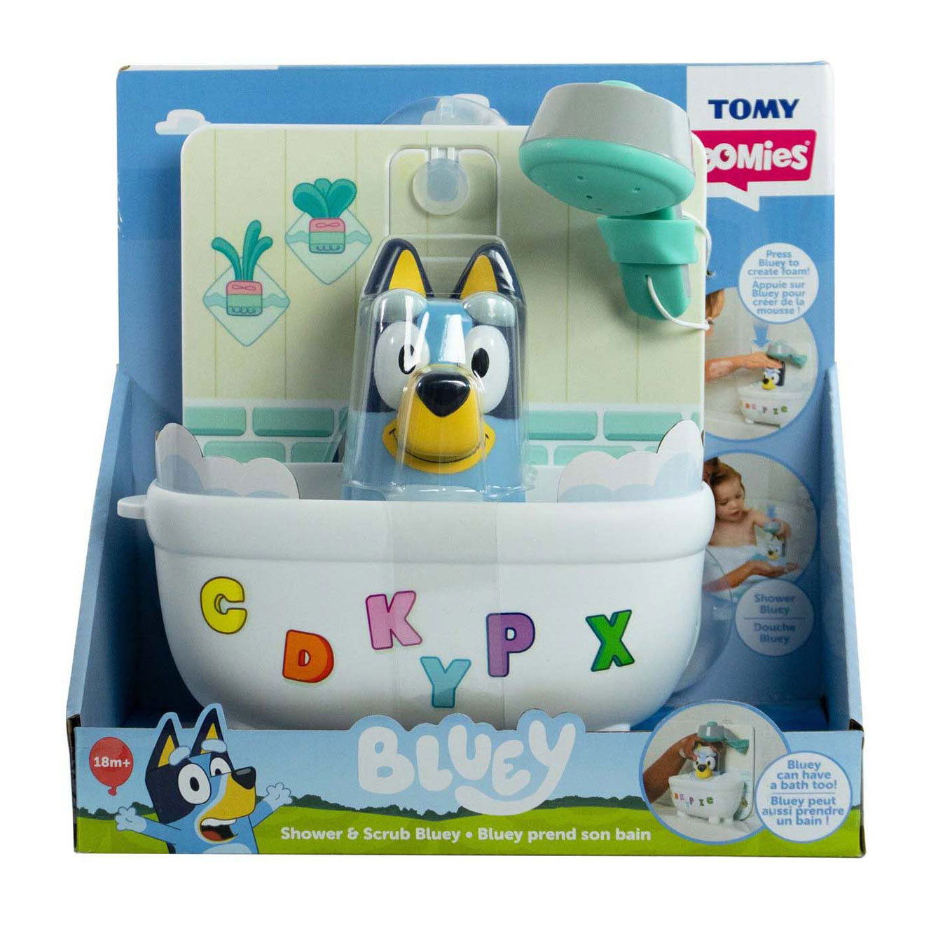 Tomy Bluey shower scrub bluey