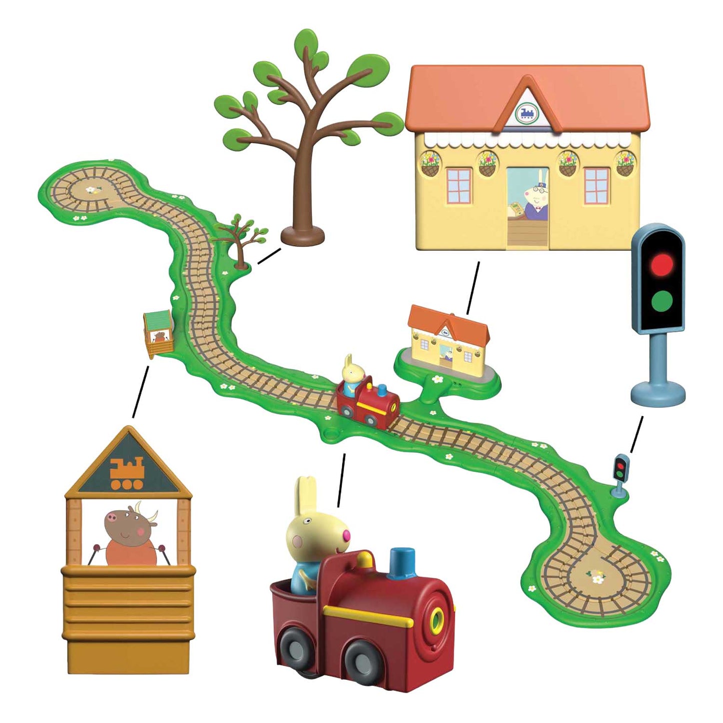 Gear2Play Peppa pig whizz around - clickety clack trein set