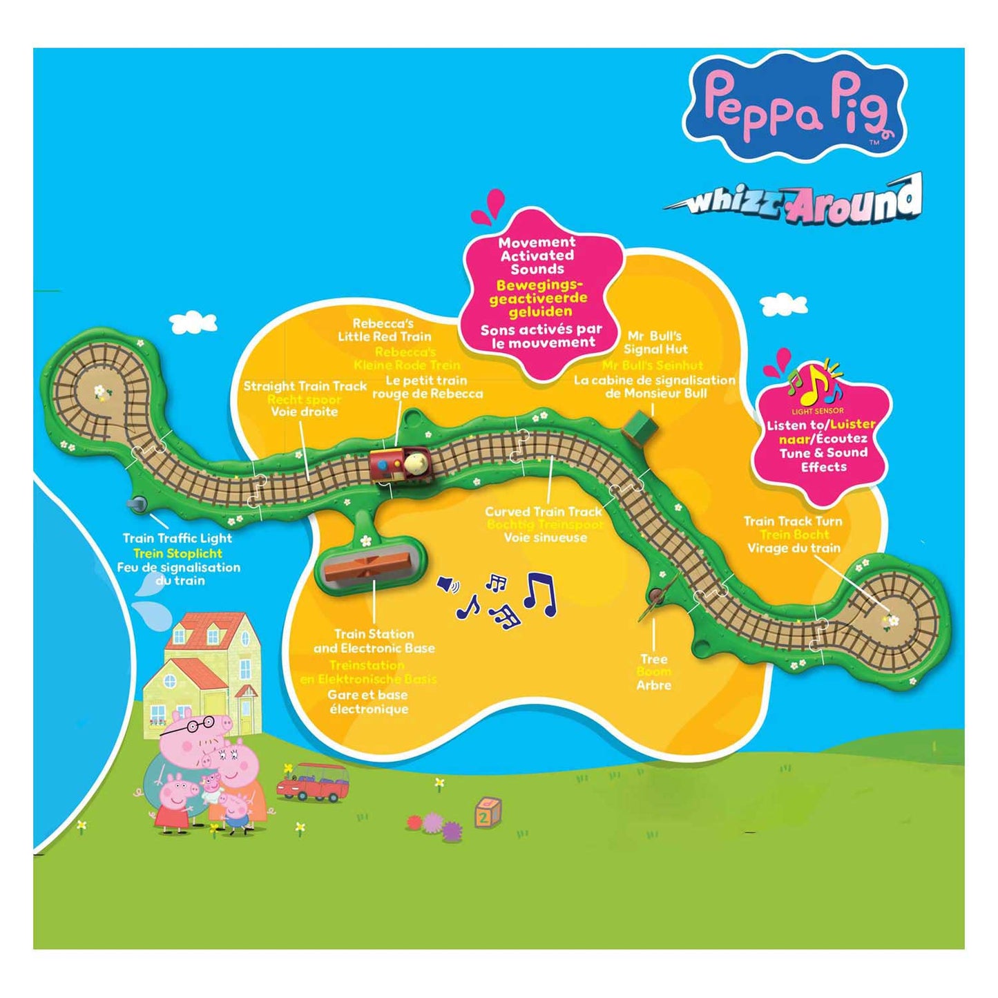 Gear2Play Peppa pig whizz around - clickety clack trein set