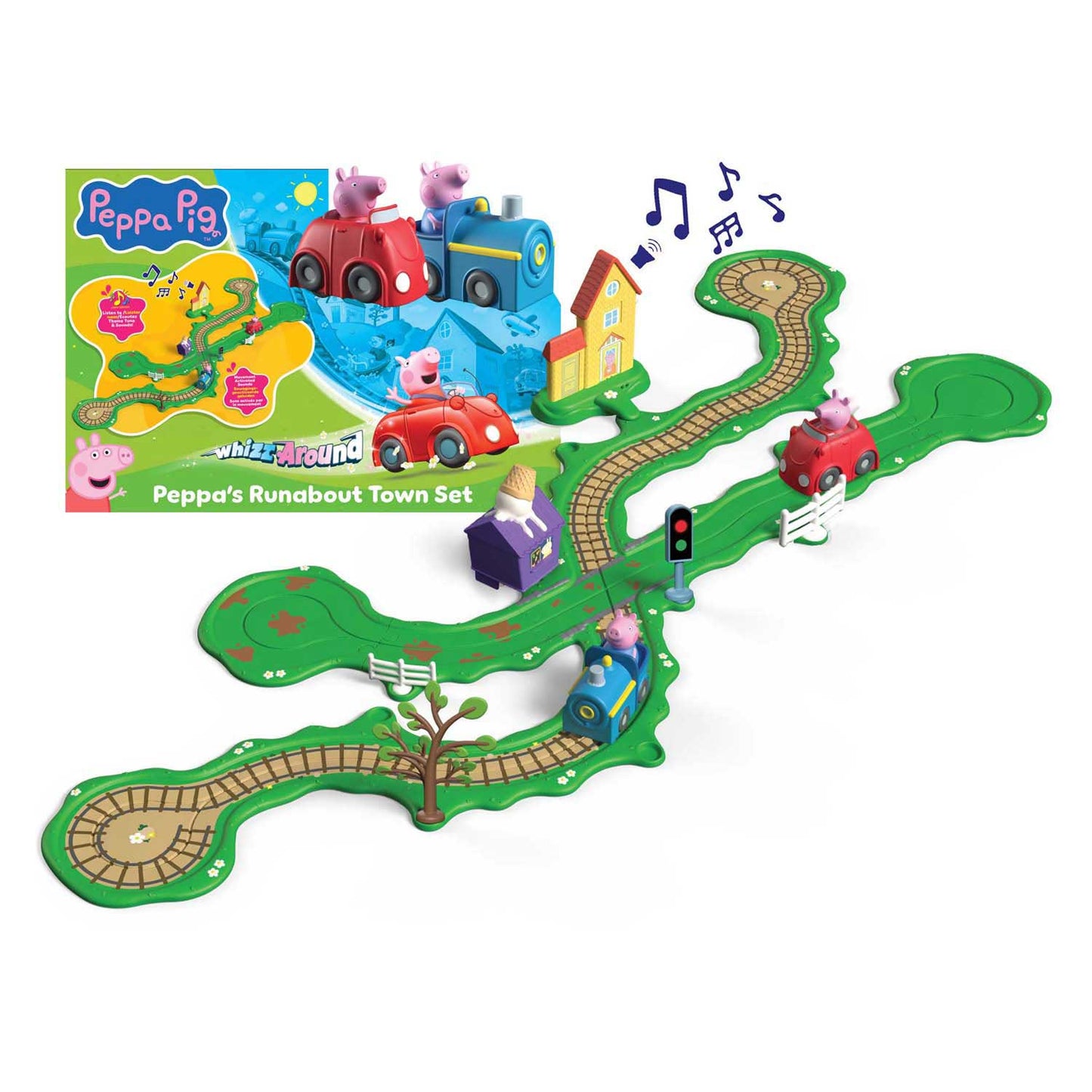 Gear2Play Peppa pig whizz around - peppa's rondweg door de stad speelset