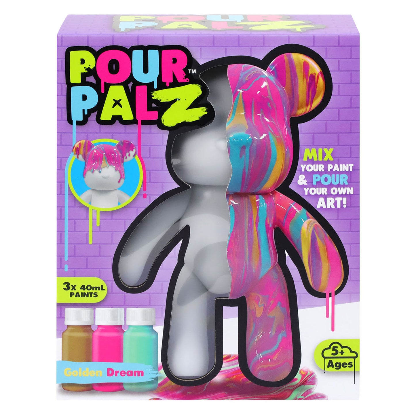 Spectron Pour palz golden dream beer gietverfset - incl. 3 acrylverfkleuren