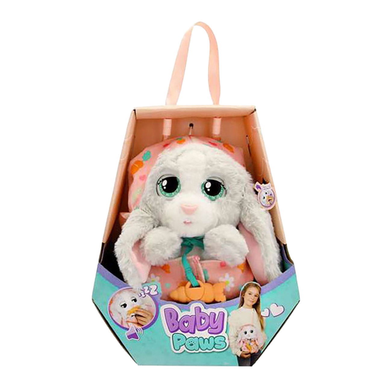 Spectron Baby paws bunny interactieve knuffel - 20 cm