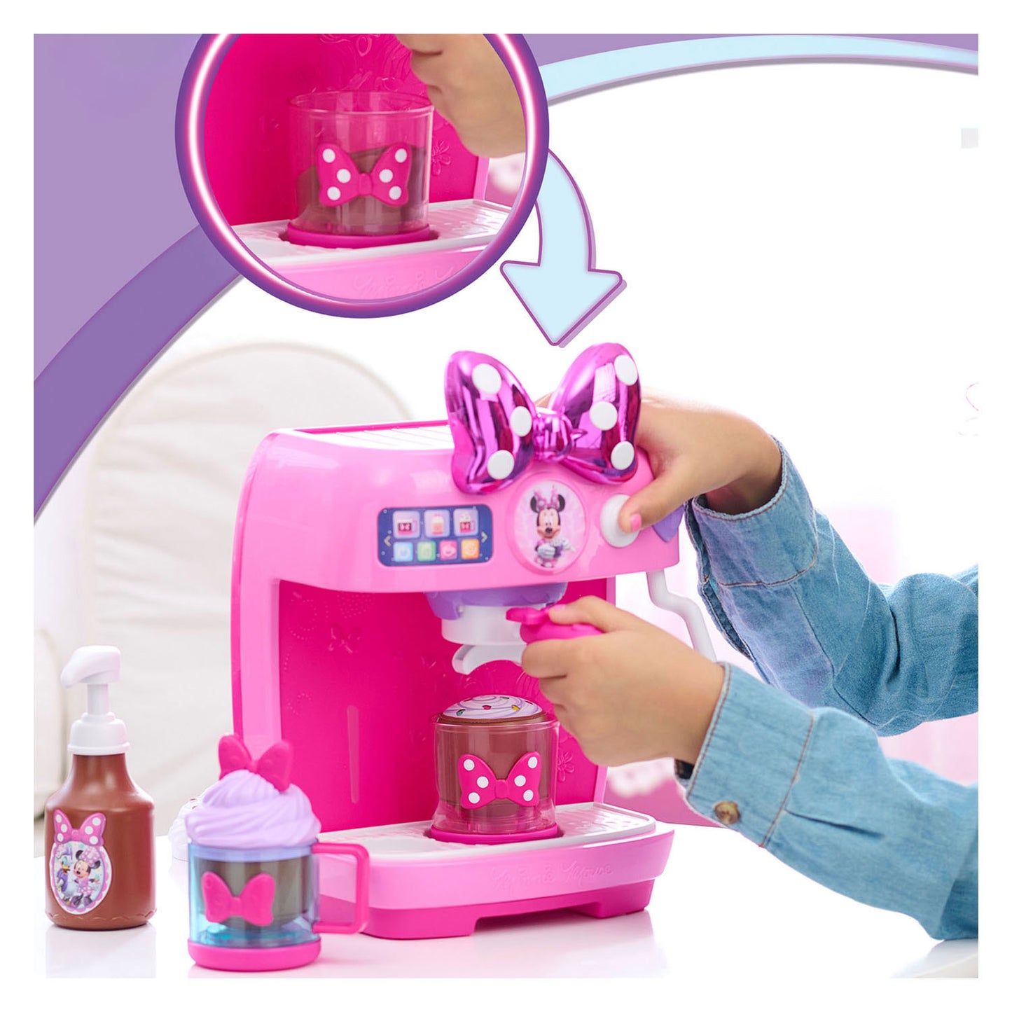 Spectron Disney minnie mouse koffiemachineset met licht geluid - 10dlg.