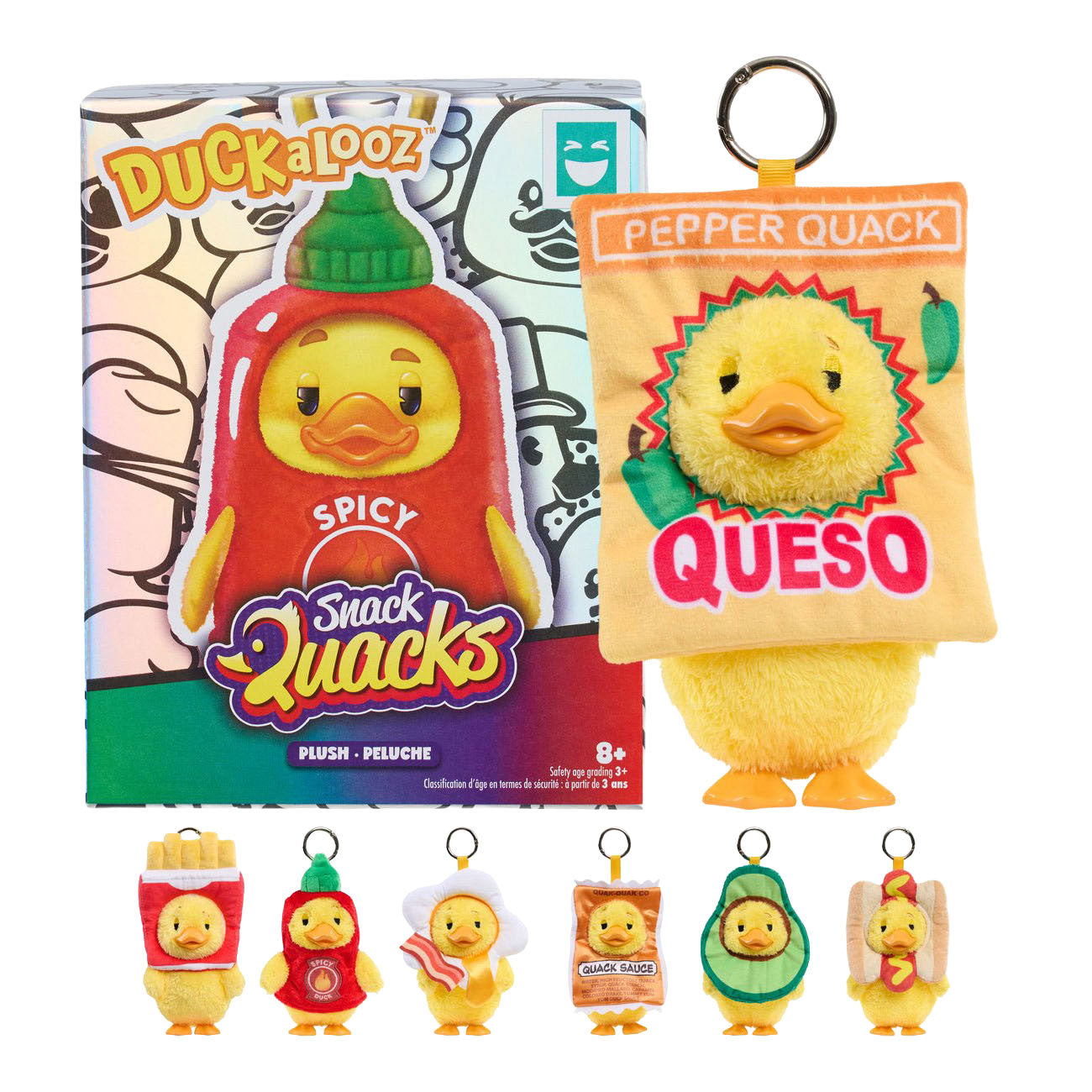 Spectron Happy haul duckalooz snack quack pluche sleutelhanger