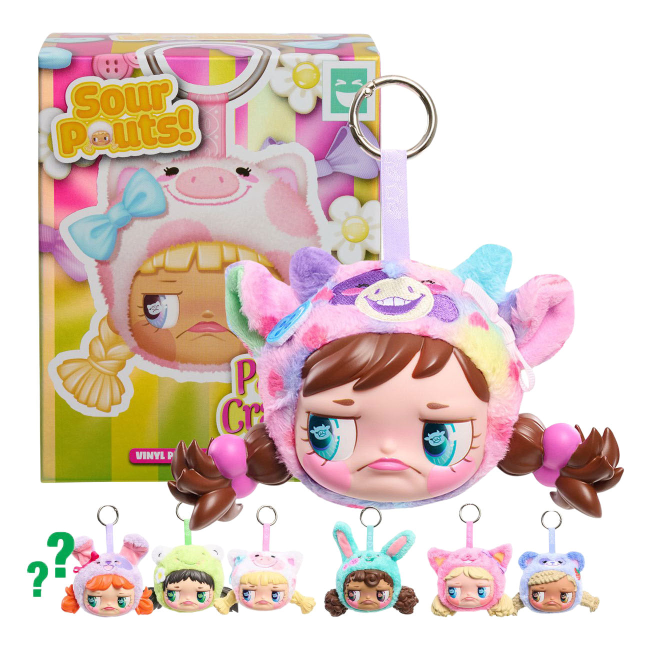 Spectron Happy haul sour pouts vinyl pluche sleutelhanger