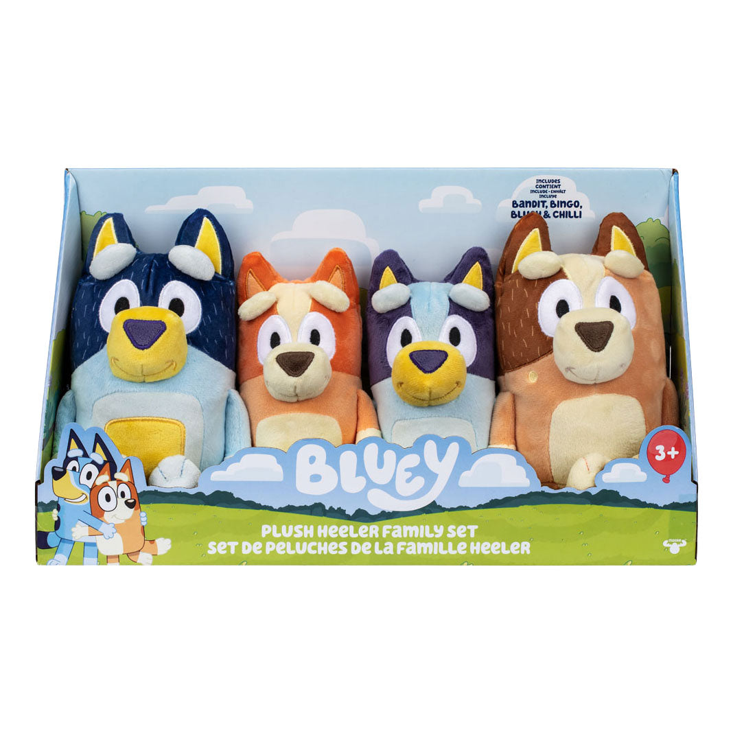 Spectron Bluey pluche knuffels set - 4st.