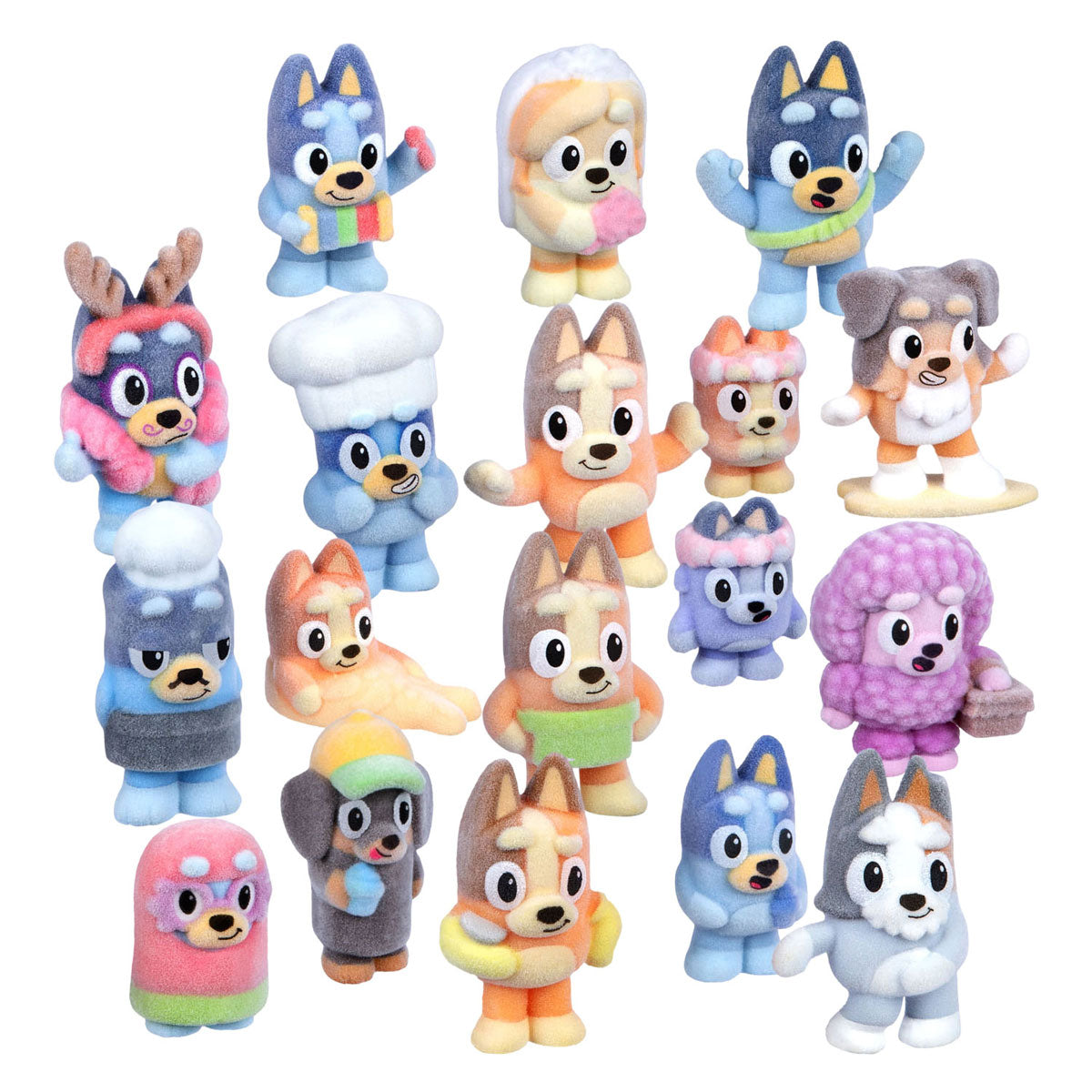 Spectron Bluey fuzzies verzamelfiguren verrassingsset - 3 figuurtjes