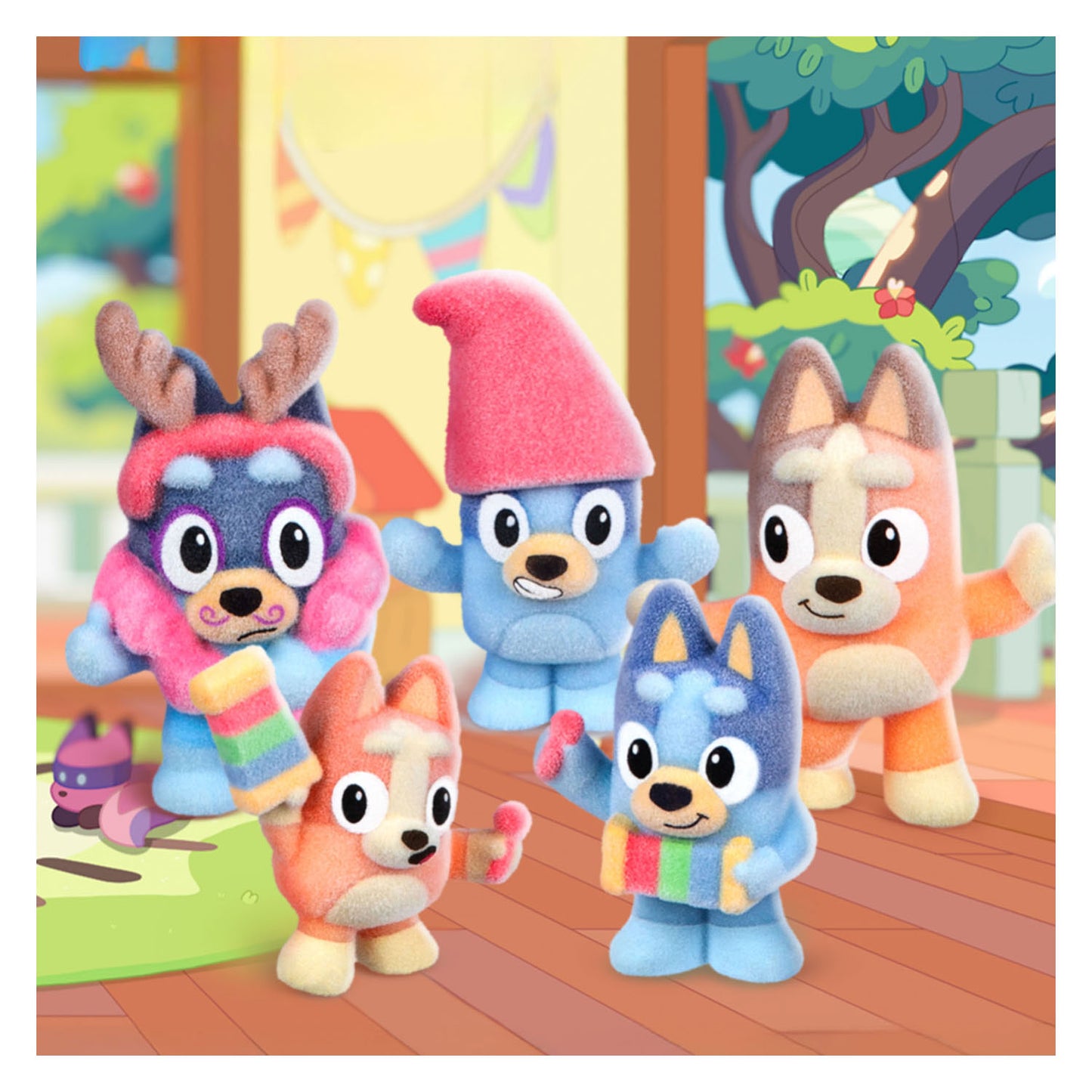 Spectron Bluey fuzzies verzamelfiguren verrassingsset - 3 figuurtjes